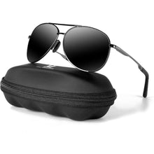 Polarisierte Sonnenbrille Herren Schwarz UV400 Vintage