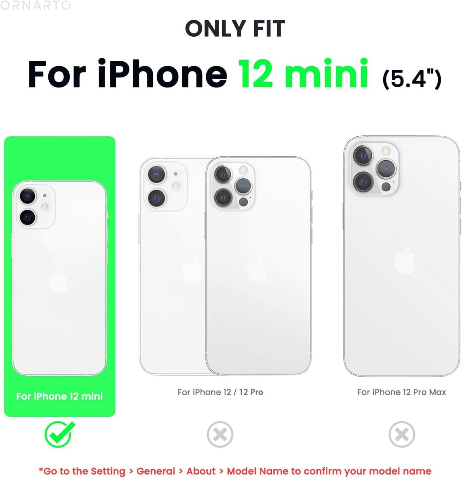 ORNARTO iPhone 12 Mini 5,4 Silikon Case Flüssig Silikon