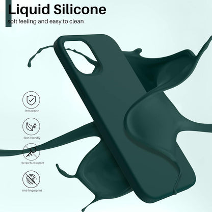 iPhone 12 Mini Silikon Case Ultra Dünn Voller Schutz Flüssig Silikon