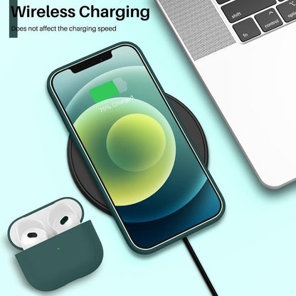 iPhone 12 Mini 5,4 Silikon Case Ultra Dünn Voller Schutz Zyperngrün