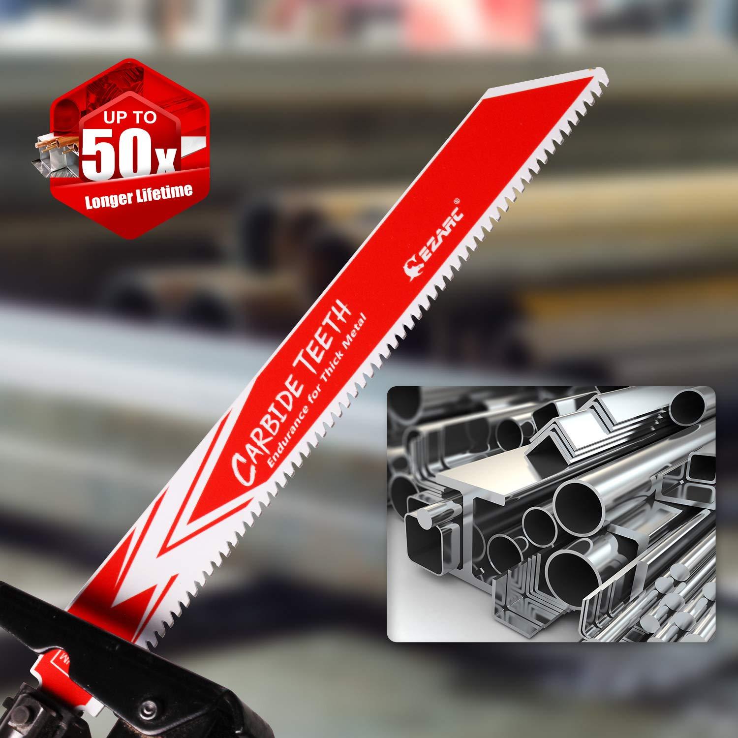 EZARC Hartmetall Säbelsägeblätter 150mm 8 TPI 3tlg