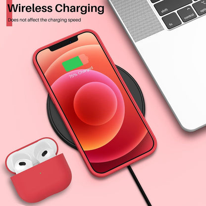 Silikon Case Hülle für iPhone 12 Mini 5,4 Zoll Schutz Flüssig Rot