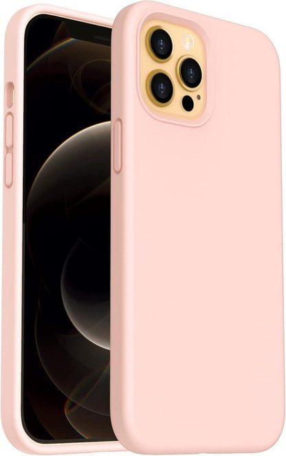 ORNARTO iPhone 12 Pro Max Silikon Hülle Stoßfestes Gel Rose