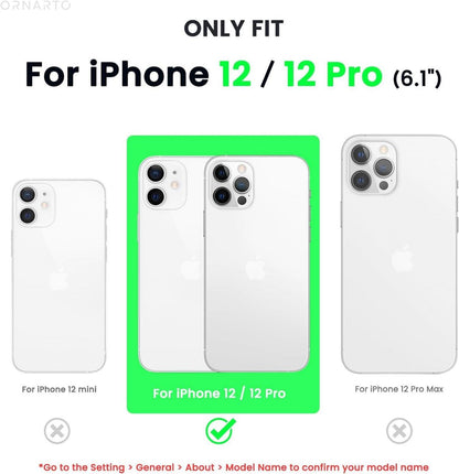 ORNARTO iPhone 12 Pro Silikon Case 6,1 Zoll Flüssig