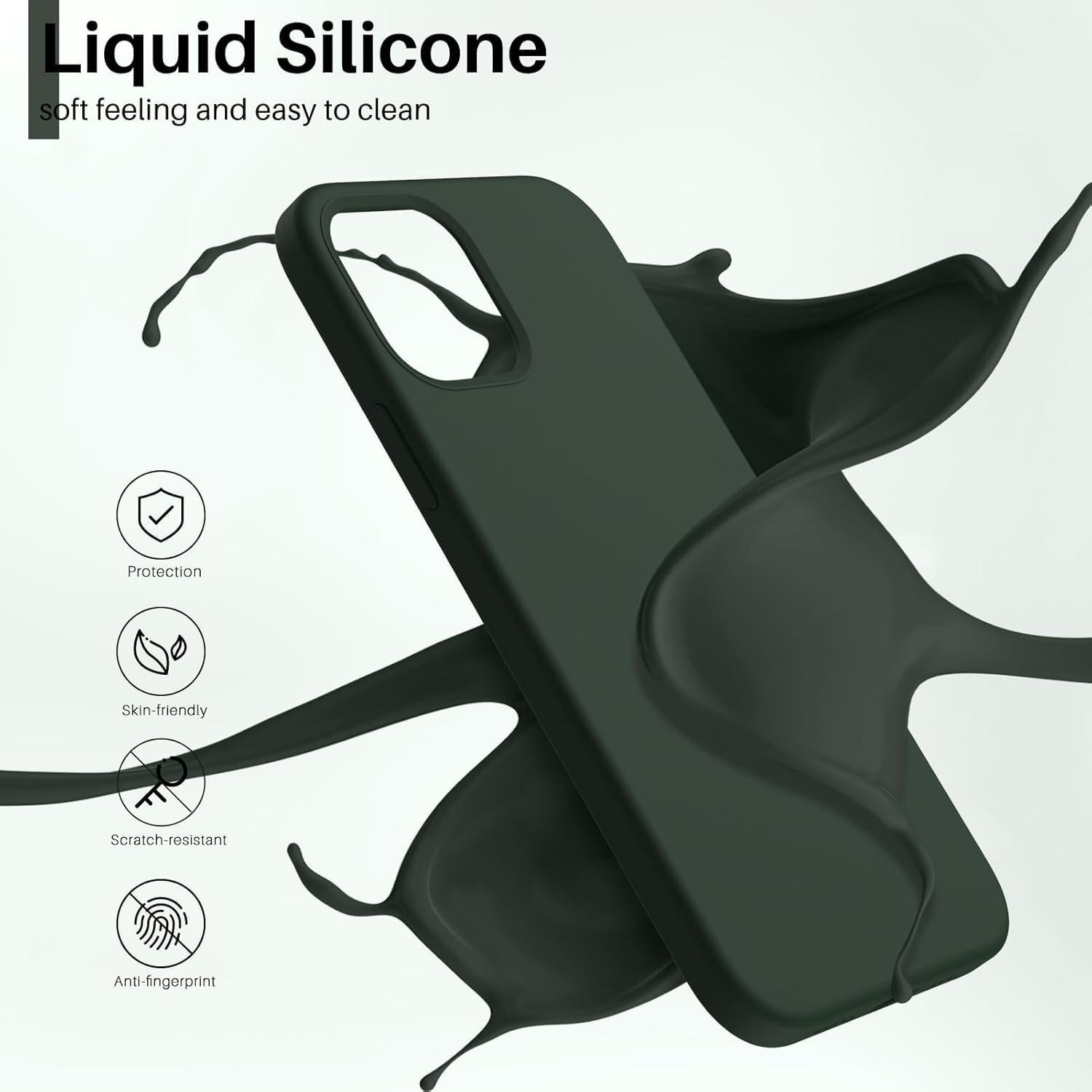 iPhone 12 Silikon Case Hülle - Flüssig Silikon Schutz 6.1 Zoll