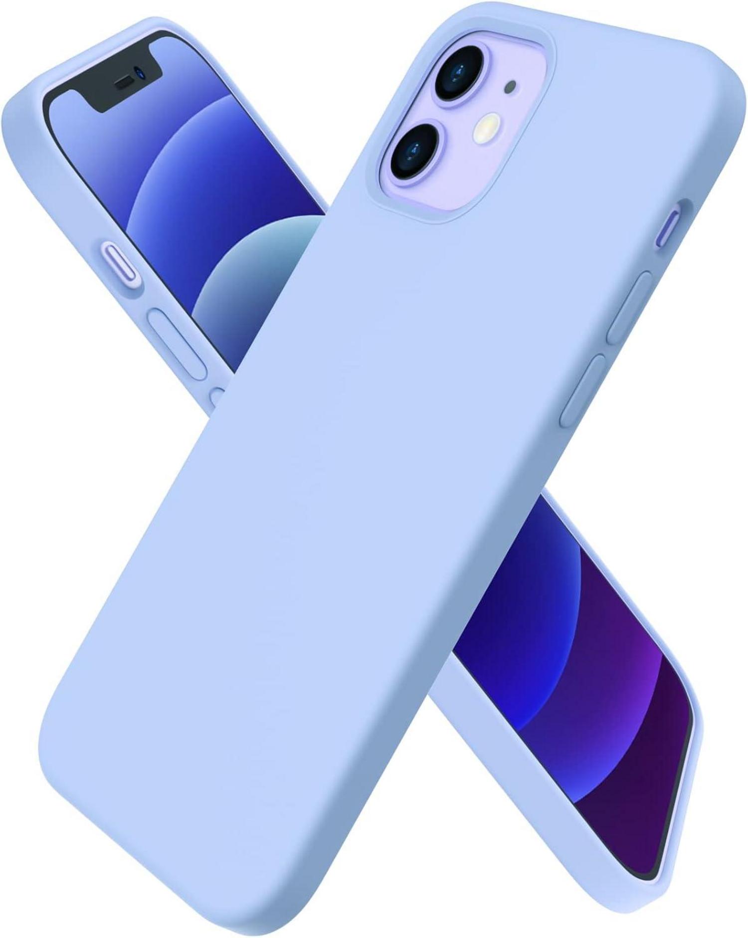 Silikon Case iPhone 12 Pro Schutz Hülle Flüssig 6,1 Zoll Blau