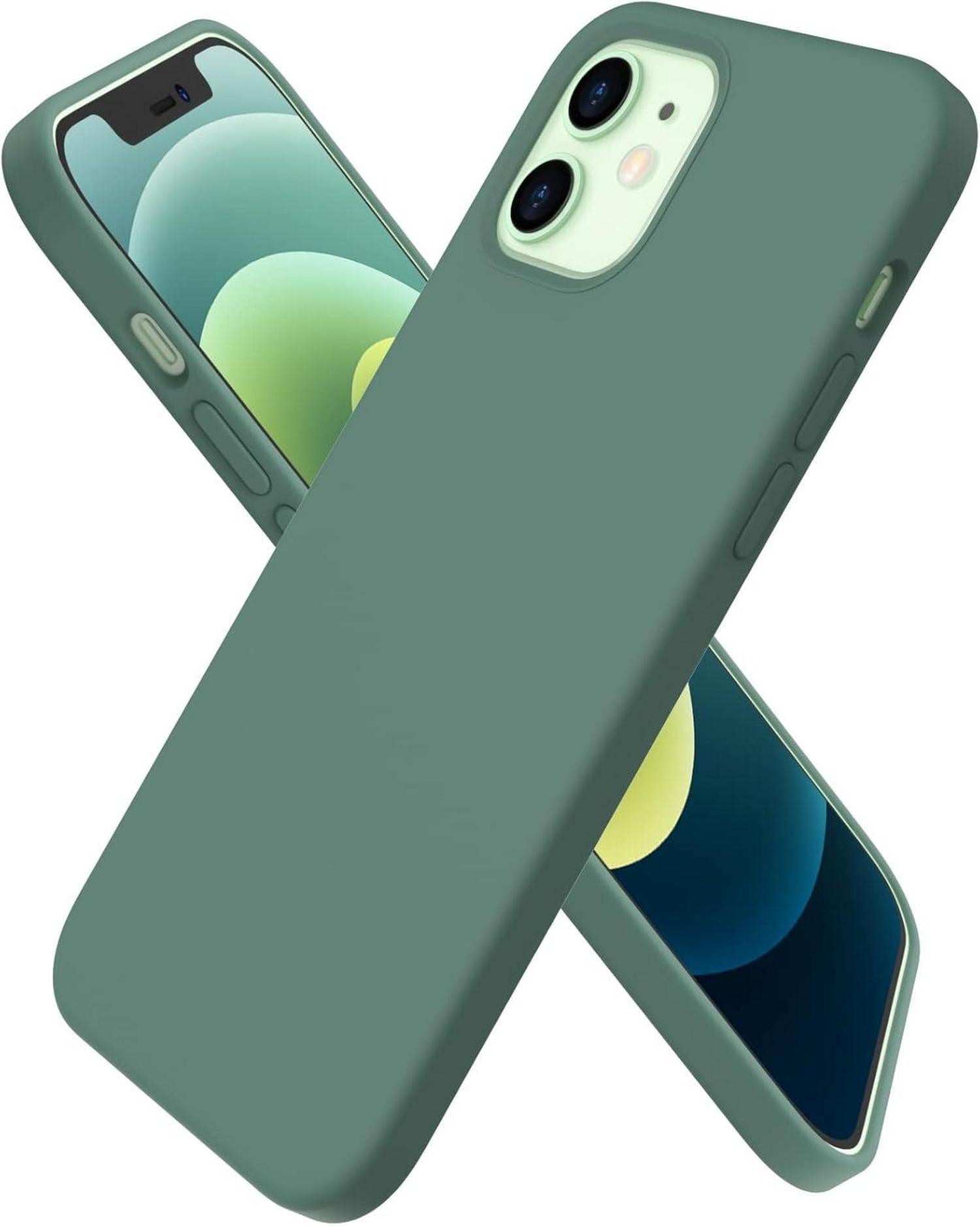 Schutzhülle iPhone 12 Mini Silikon Case Flüssig Piniengrün