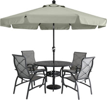 UV-Schirm mit Rüschen 270cm wasserdichte Terrasse Grau