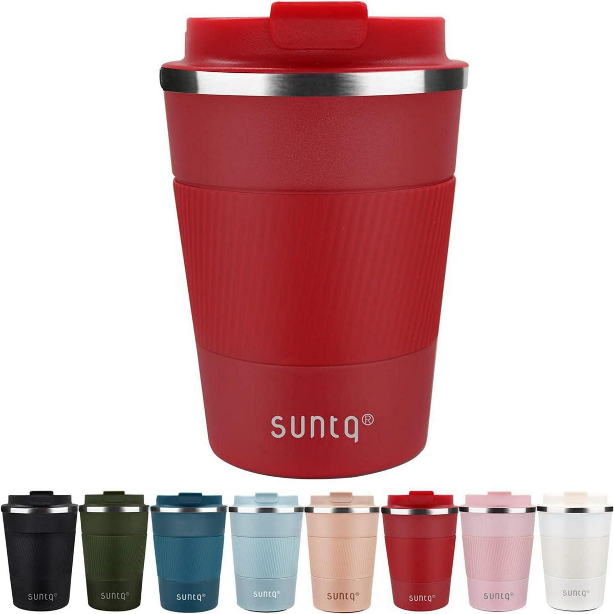 Thermobecher Kaffeebecher to go Edelstahl doppelwandig weinrot 380ml