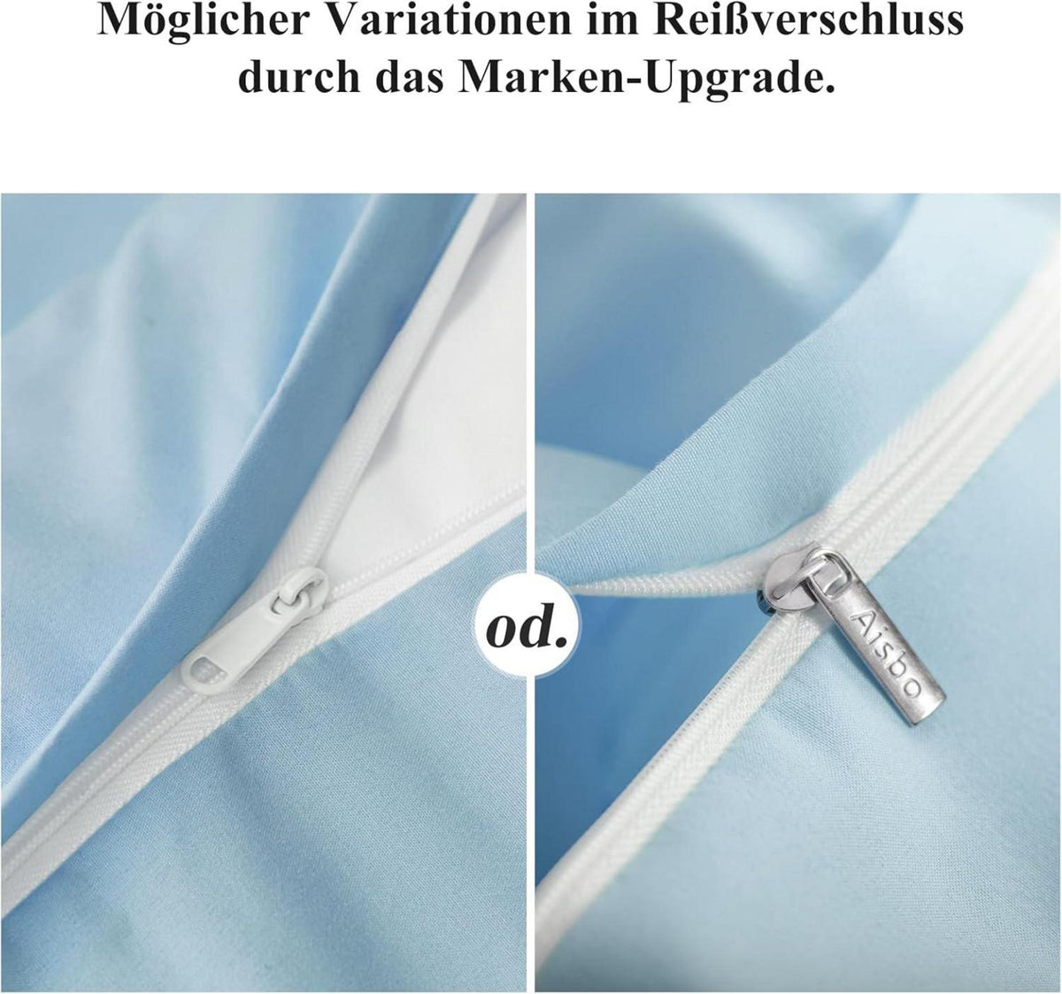 2er-Set Kissenbezug 80x80 Hellblau aus Mikrofaser - Weich & strapazierfähig