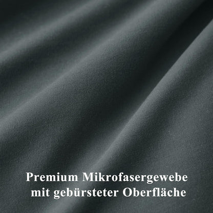 2er Set Kissenbezug 80x80 Anthrazit Mikrofaser Reißverschluss Weich