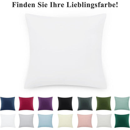 Kissenbezug 80x80 Weiß 2er Set Mikrofaser