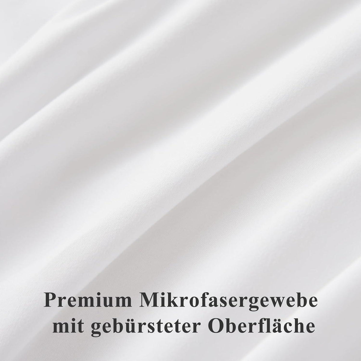 Bettwäsche Set 135x200 4tlg Weiß mit Kissenbezug Mikrofaser