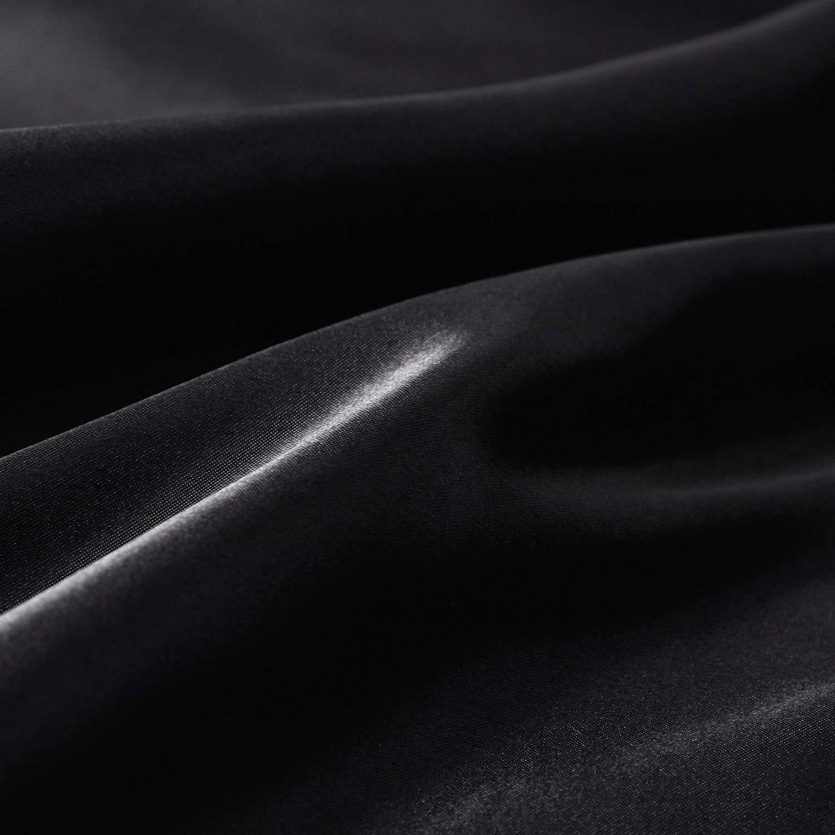 Satin Bettwäsche Set 135x200 cm Schwarz 4-teilig