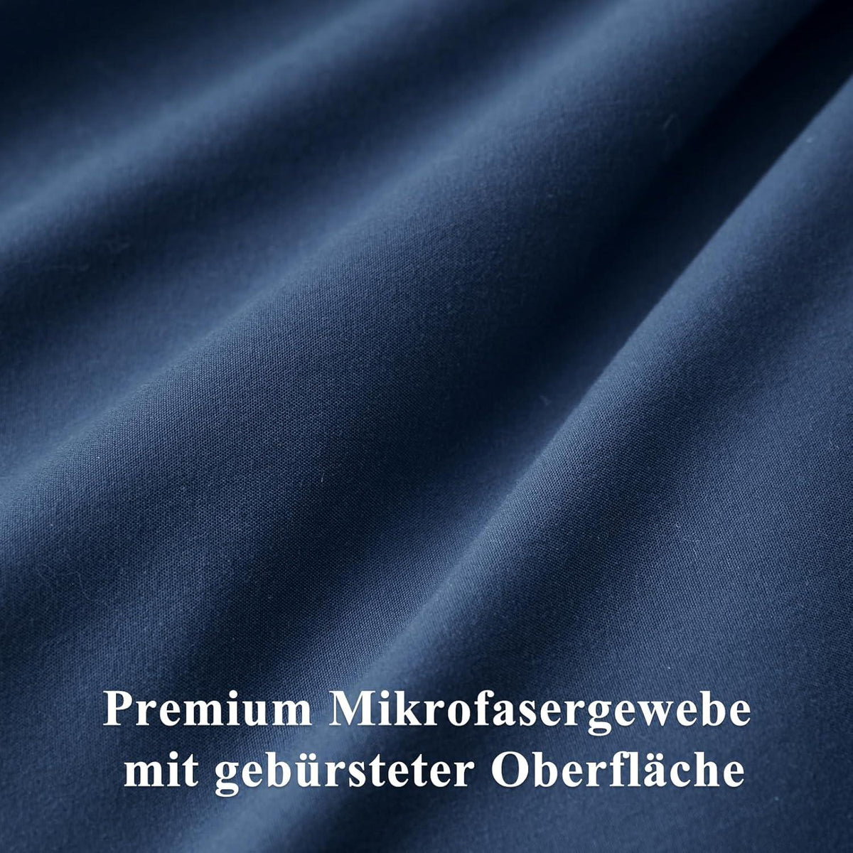 Blauer Kissenbezug 80x80 2er Set Mikrofaser Weich Reißverschluss