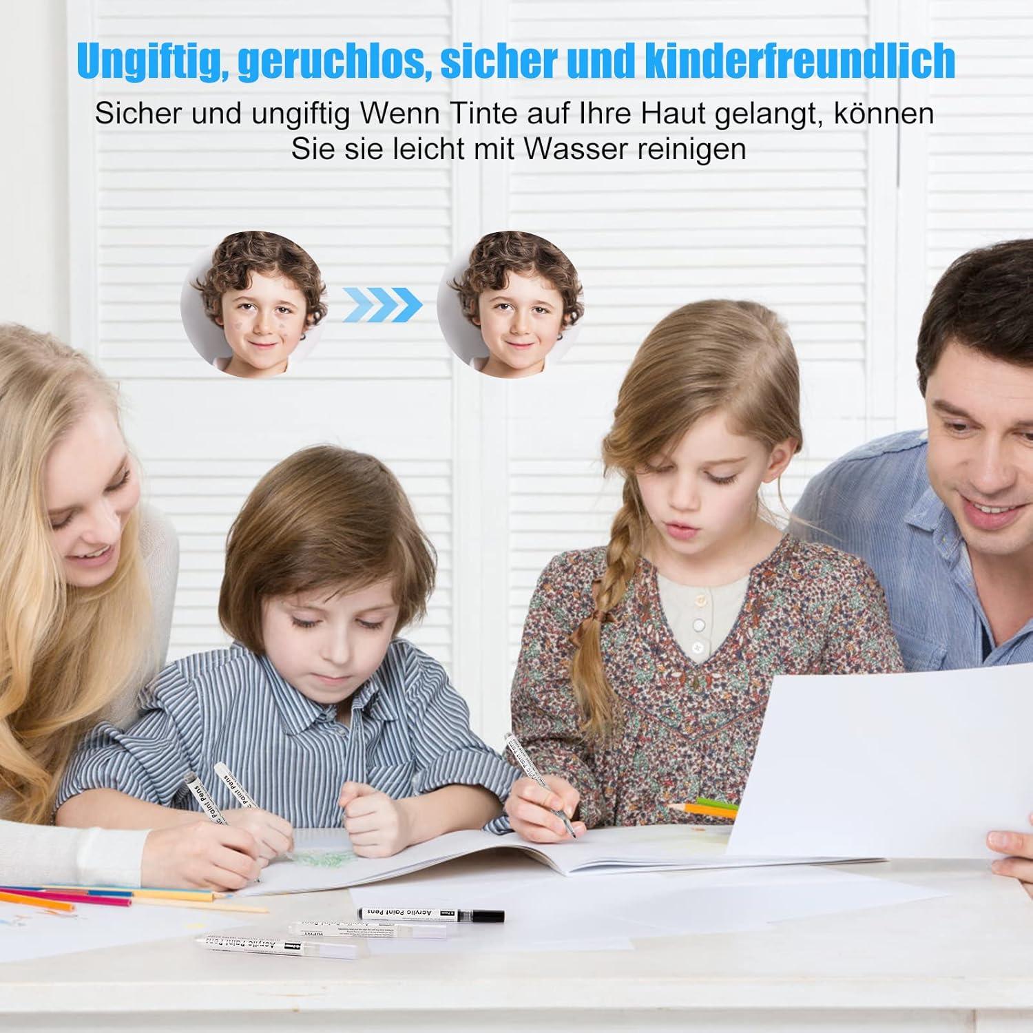 Acrylstifte Set für Steine – Wasserfest Marker Permanent für