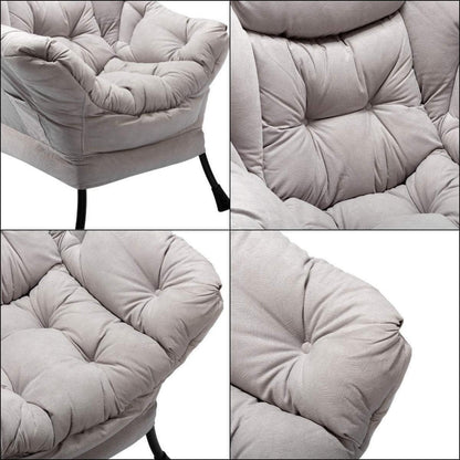 Lesesessel Ohrensessel Grau – Bequemer Lounge Sessel für Wohnzimmer
