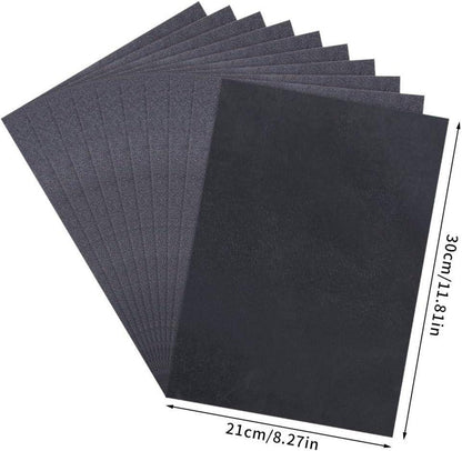 100 Blatt Kohlepapier mit 5 Prägestift Set, A4