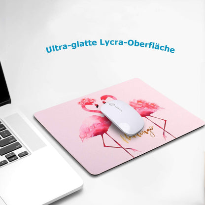 Kleines Flamingo Mousepad in Rosa 24x20cm für Computer & Laptop
