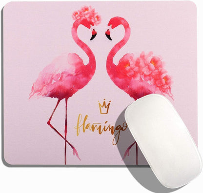 Kleines Mauspad Flamingo Motiv 24x20cm für Computer und Laptop