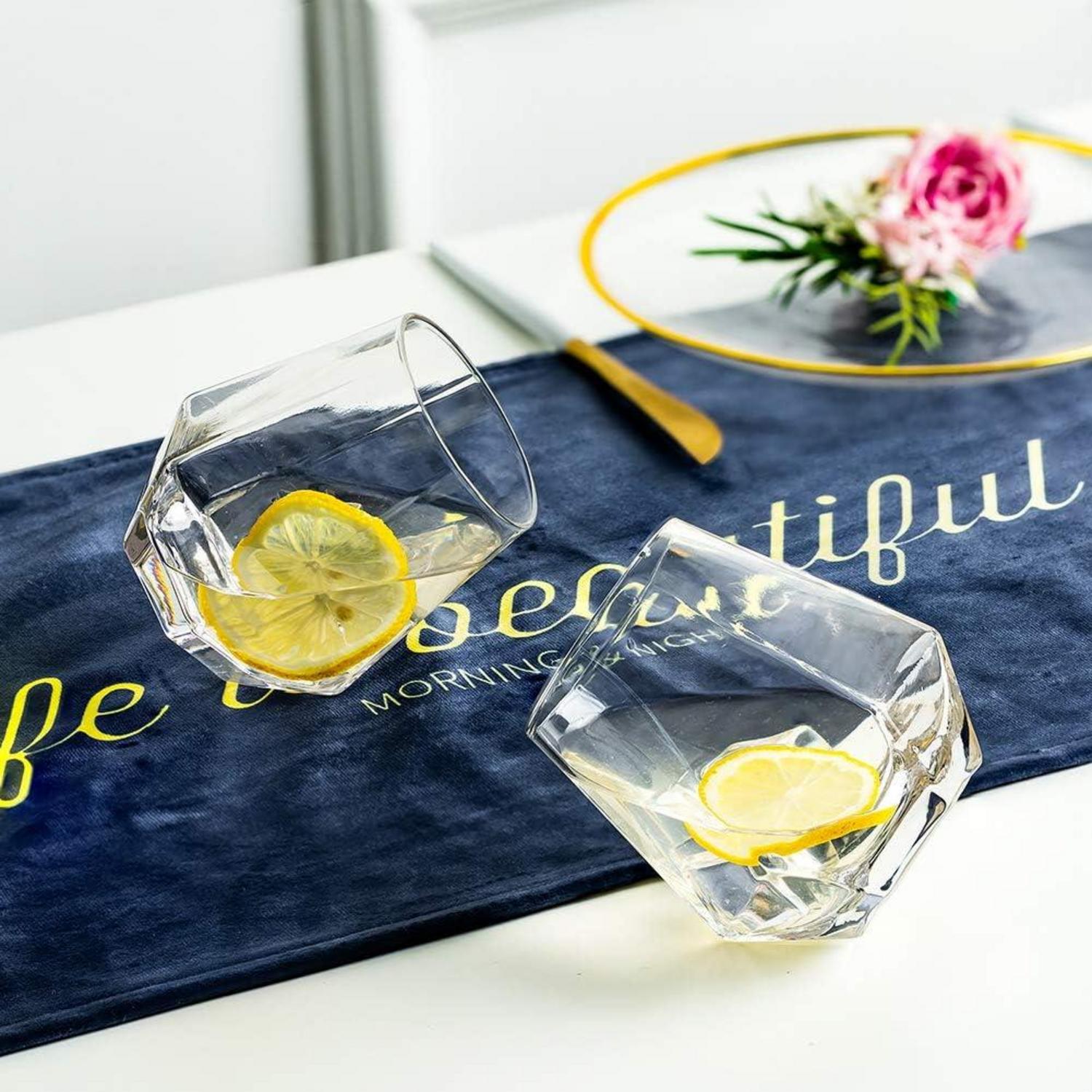 Diamond Whisky Glasses 2er-Set Scotchglas 300 Ml Moderner