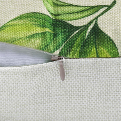 4er Set Kissenbezüge Zitrone 45x45cm Gelb Grün Polyester