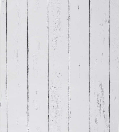 Selbstklebende Tapete Holzoptik Weiß 44.5x1000cm