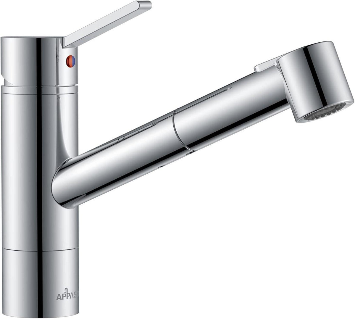 Moderne Hochdruck Küchenarmatur mit ausziehbarer Spülbrause Chrom