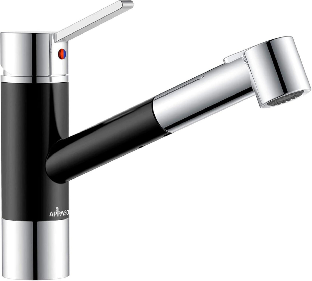 Küchenarmatur mit Brause, hohem Auslauf, Bleifrei, Einhebel