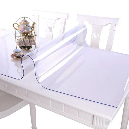 PVC Tischdecke Transparent Rechteckig 80x180cm - 2mm Dicke