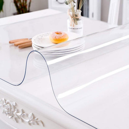PVC Tischdecke Transparent Rechteckig 80x180cm - 2mm Dicke