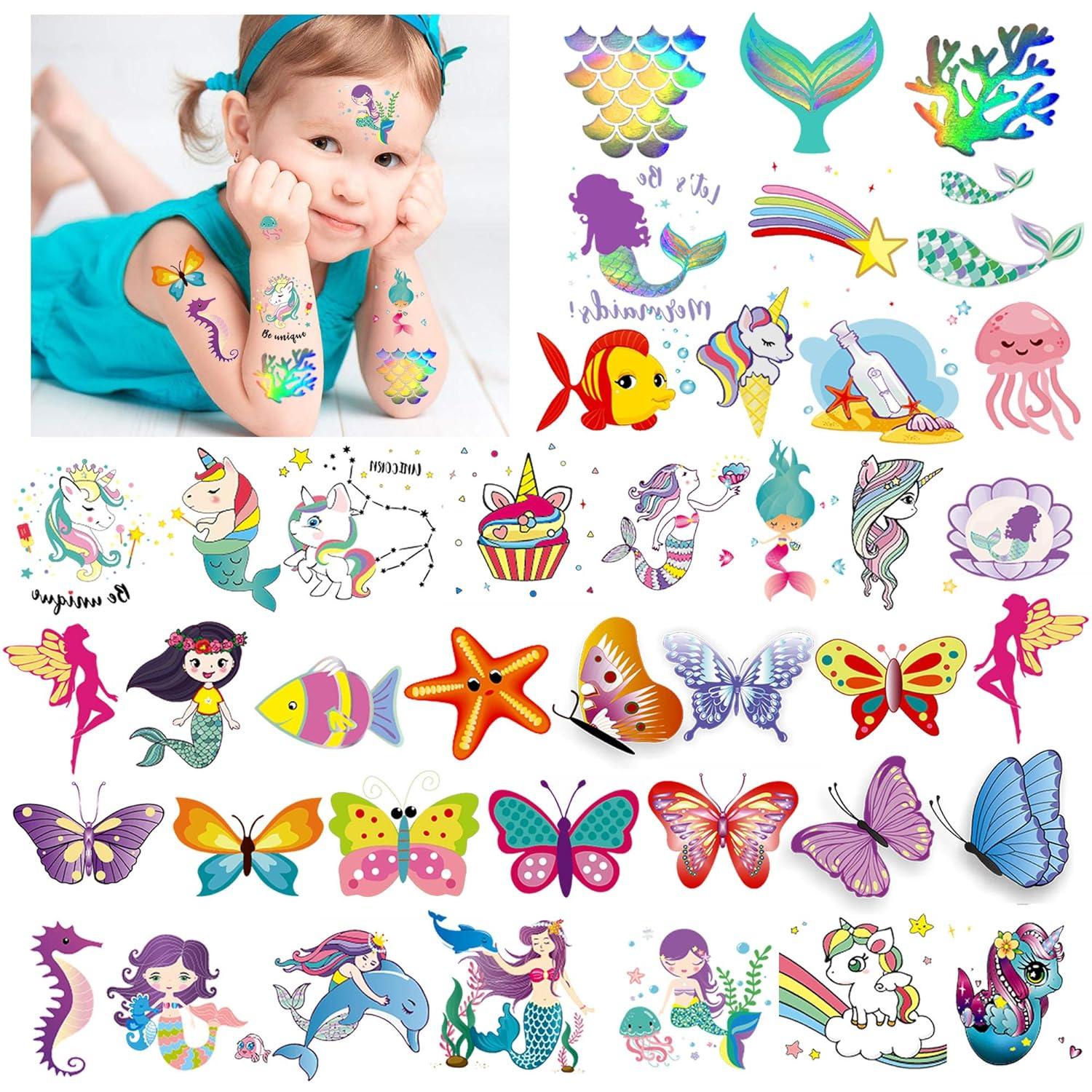 Glitzer Tattoo Set für Kinder mit