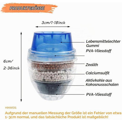 Wasserhahnfilter Aktivkohle 6er-Set für sauberes Trinkwasser