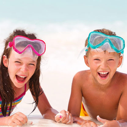 Kinder Taucherbrille Tauchmaske Anti-Fog Schwimmbrille Grün