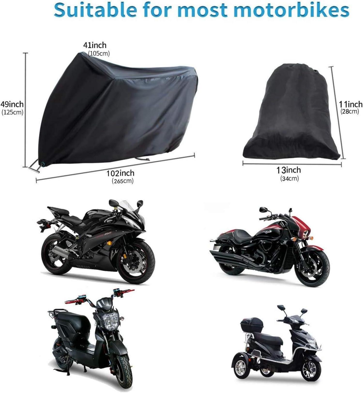 Winterfeste Motorradabdeckung 190T Oxford Stoff