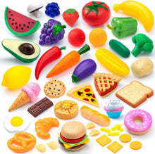 JOYIN 50-teiliges Kinder Spielzeug Lebensmittel Set für Küche und