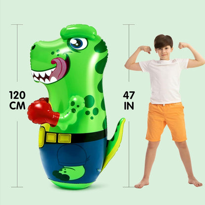Aufblasbarer Boxsack T-Rex Dino Bopper 47 Zoll für Kinder und Erwachsene