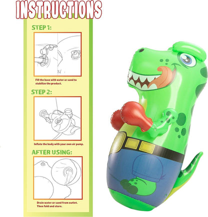Aufblasbarer Boxsack T-Rex Dino Bopper 47 Zoll für Kinder und Erwachsene