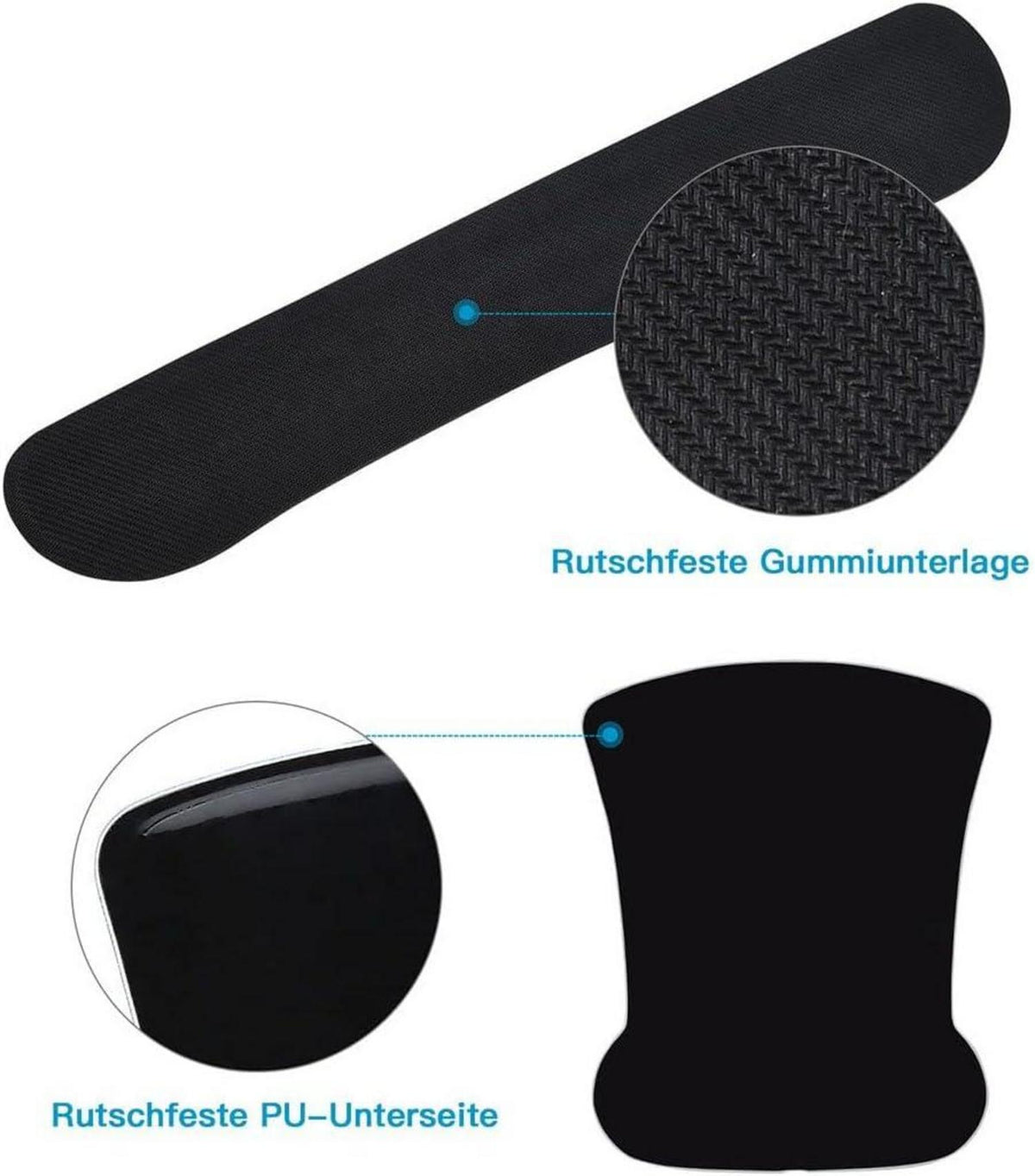 Ergonomisches Mauspad Gelkissen Handgelenkstütze Handauflage Set