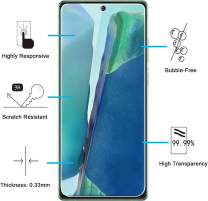 Panzer Schutz Glas Samsung Galaxy Note20 2 Stück 9H Härte