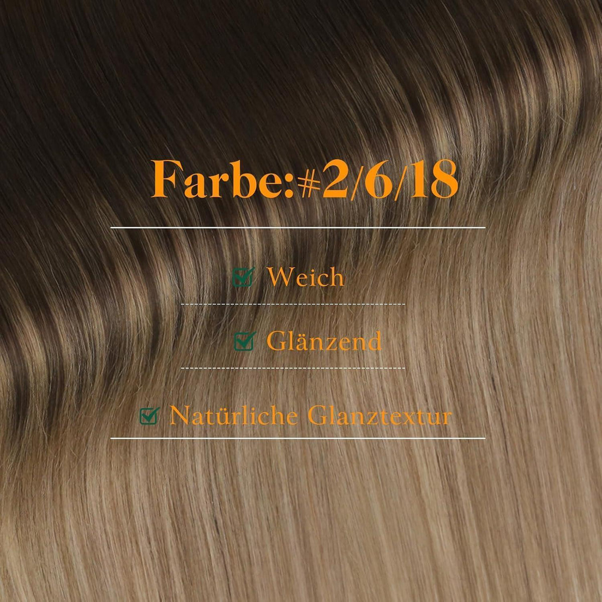 Echthaar Tape Extensions Blond Ombre 50cm