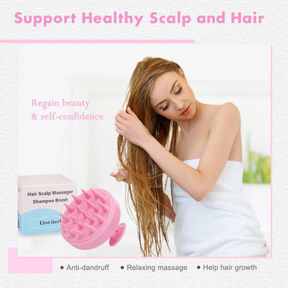 Silikon Shampoo Haarbürste 2-stücke Peeling Kopfmassage Nass Trocken