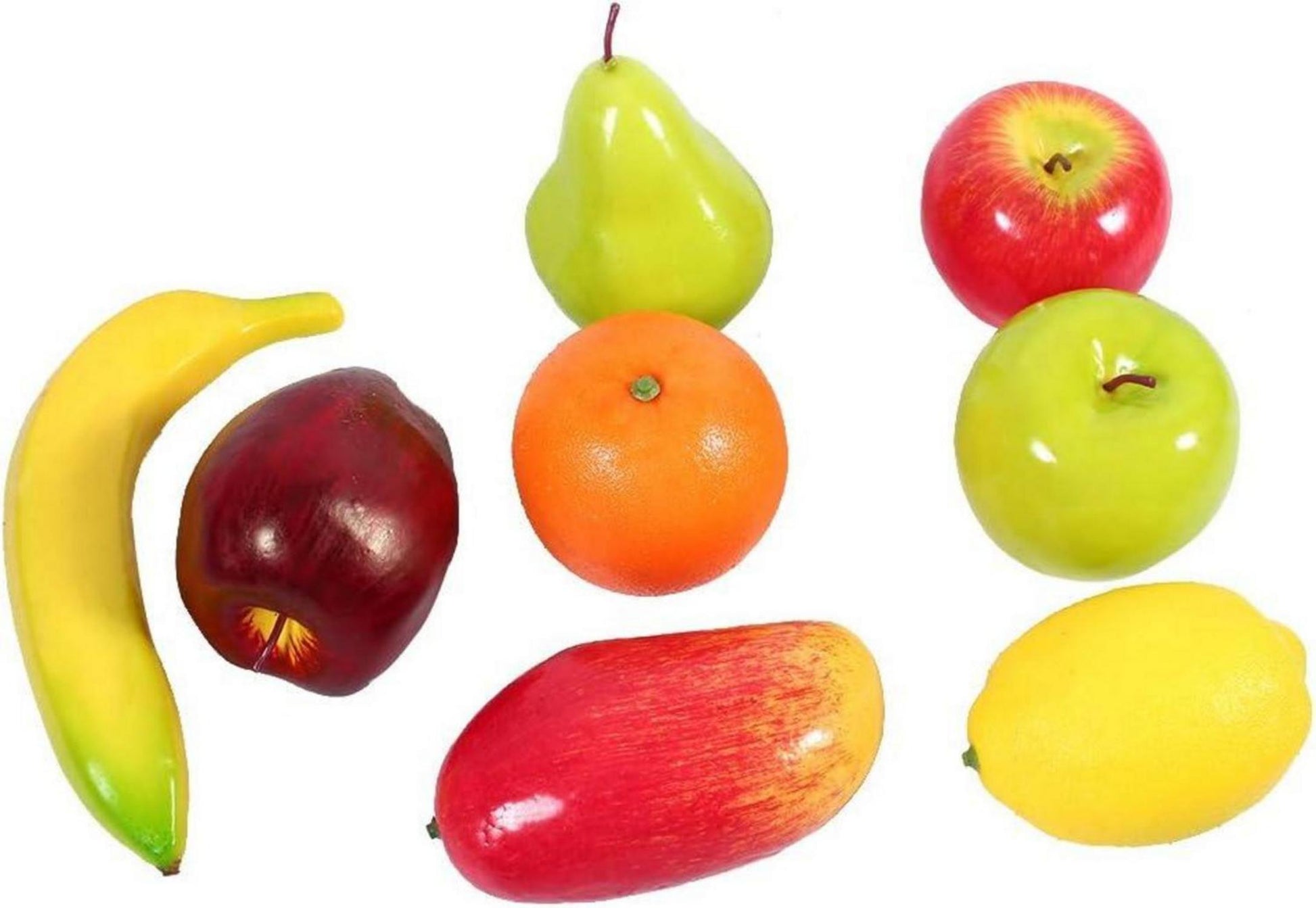 Künstliches Obst Set 8-teilig - Deko Früchte Schaumstoff