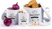 Kartoffel Vorratsdosen Set Retro Design Zwiebeltopf Metall