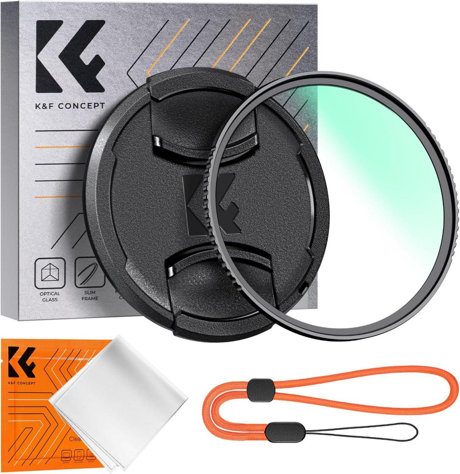 67mm UV Filter mit Objektivdeckel und Reinigungstuch - 18 Schichten