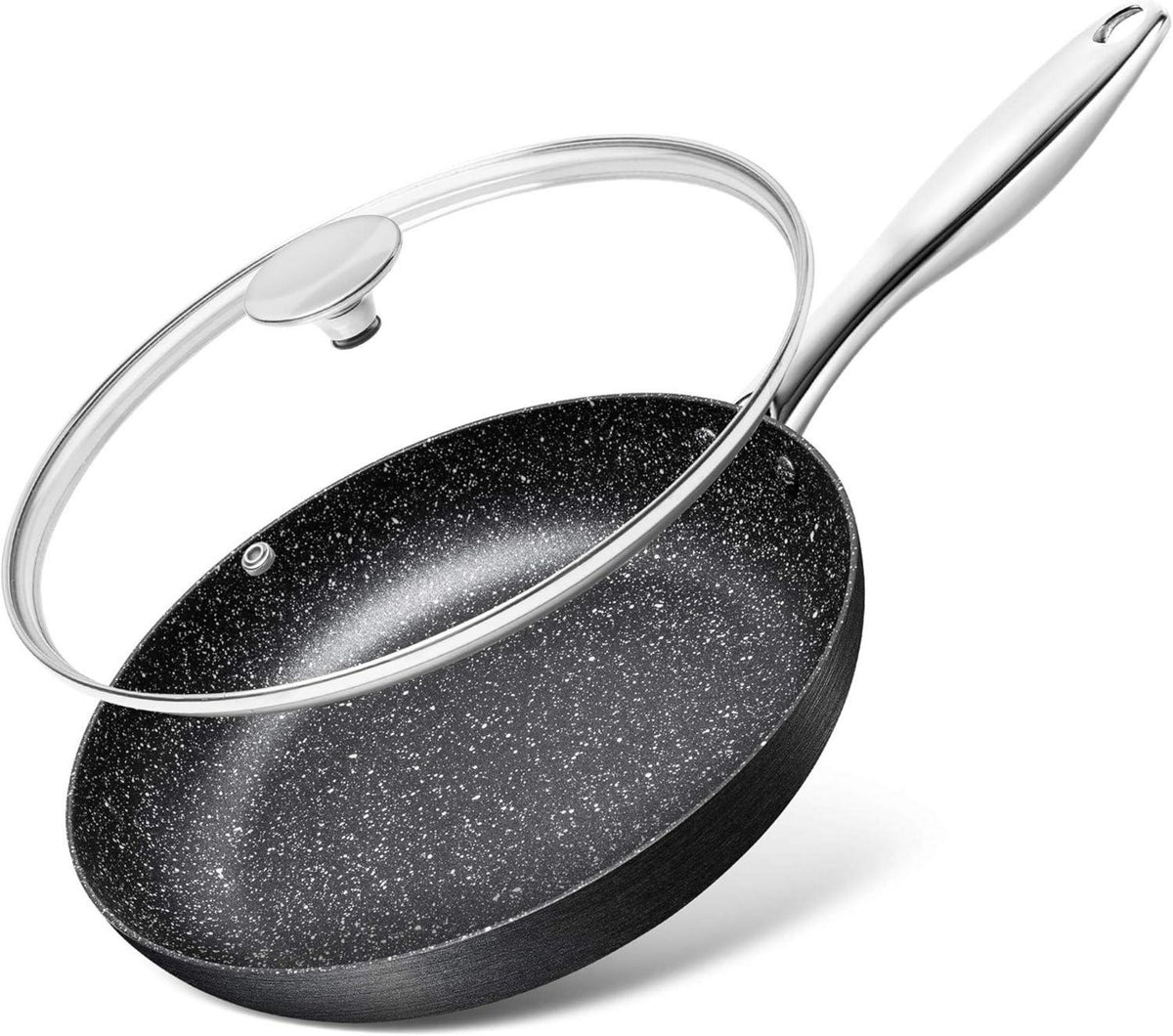 Kleine Antihaft-Bratpfanne mit Deckel 20.3 cm harteloxiert