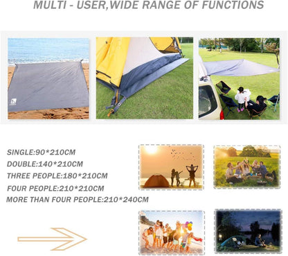 Zeltplane Camping Mehrzweck Wasserdichtes Zeltunterlage 210x210cm