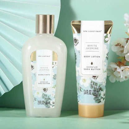 Luxuriöses 15-teiliges Spa Geschenkset mit Jasmin & Handtasche