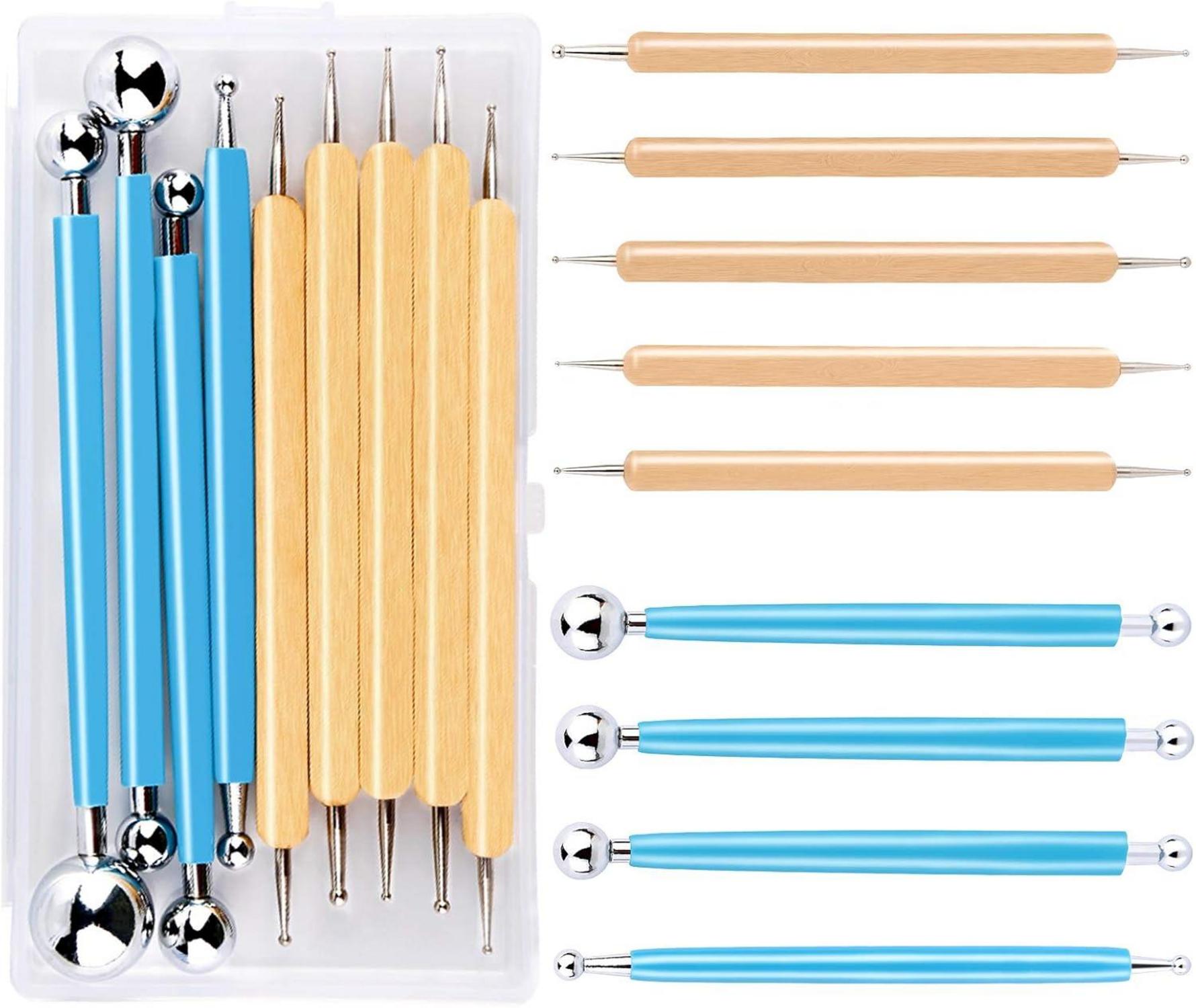 Dotting Tool Set mit Styluses, Nail Art Pen Set & Aufbewahrungsbox