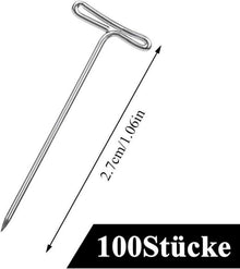 100 Stücke T-Nadel Set, 27mm Polsterungsnadeln mit